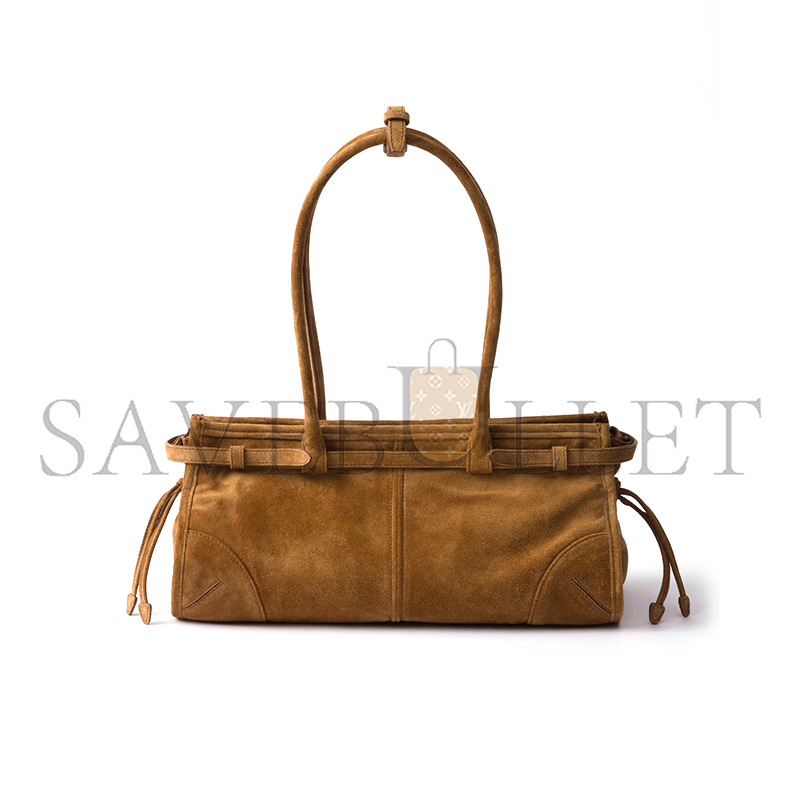 PRADA BONNIE MEDIUM SUEDE HANDBAG 1BA426 (32*15.5*12cm) PRADA BONNIE MEDIUM SUEDE HANDBAG 1BA426 (32*15.5*12cm)